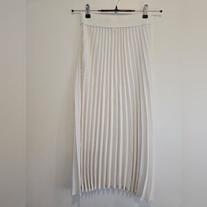 Nordstrom Cream Pleated Pencil Skirt